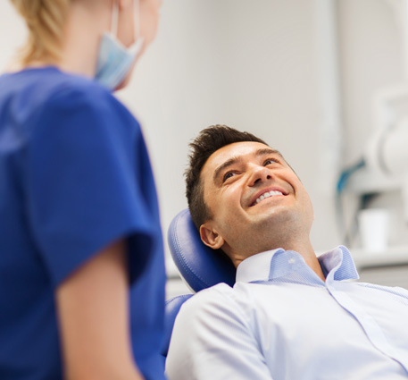 Man at Dentist Office